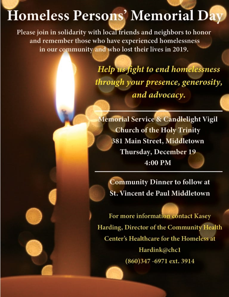 Homeless Persons’ Memorial Vigil